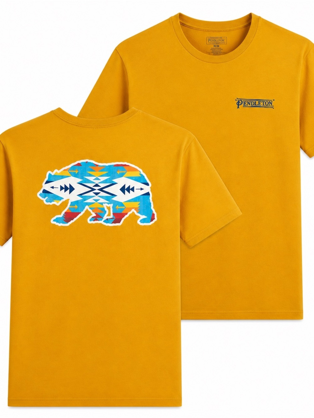 Pendleton Tucson Bear Graphic Tee Mustard Yellow Men’s Size Medium